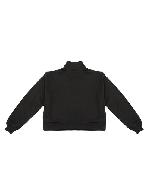 CK JEANS Felpa in cotone ck black/amaranth - Felpe Donna