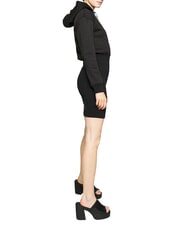 CALVIN KLEIN CK JEANS Abito con cappuccio ck black/bright white - Vestiti Donna - 6