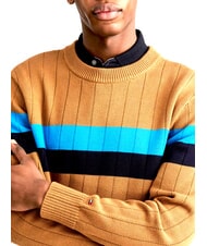 TOMMY HILFIGER TH Maglione a girocollo cognac / sugarcane mono - Maglie Uomo - 4