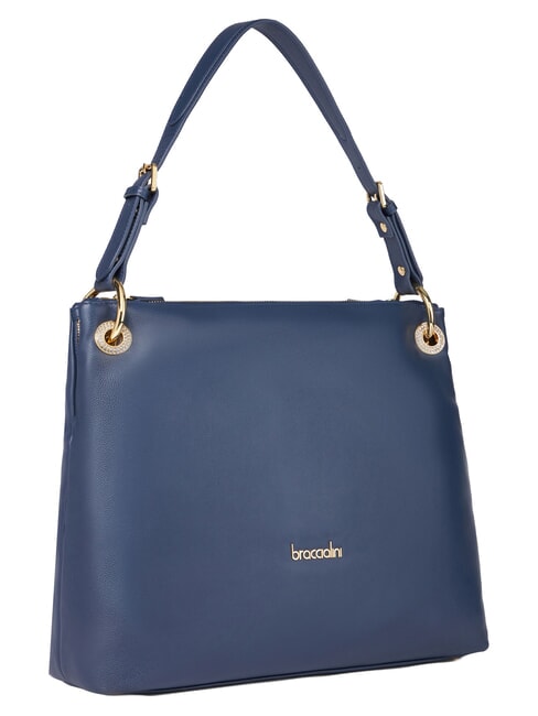 NORA L Borsa a spalla, in pelle blu - Borse Donna