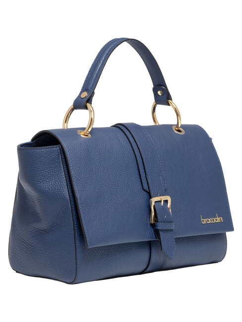 HELLEN Borsa a cartelletta in pelle blu - Borse Donna