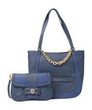BRACCIALINI CHAIN Borsa a spalla con catena blu - Borse Donna - 3