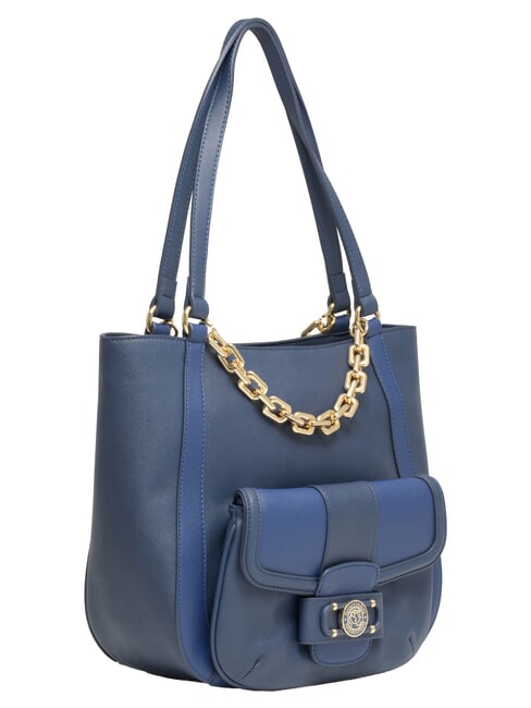 CHAIN Borsa a spalla con catena blu - Borse Donna