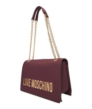 LOVE MOSCHINO BOLD LOVE Borsa a spalla, con catena vino - Borse Donna - 4