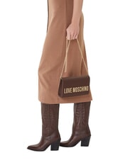 LOVE MOSCHINO SMART DAILY Borsa mini a tracolla cioccolato2 - Borse Donna - 2