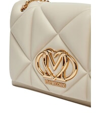 LOVE MOSCHINO EMBOSSED Borsa a spalla / a tracolla avorio - Borse Donna - 4