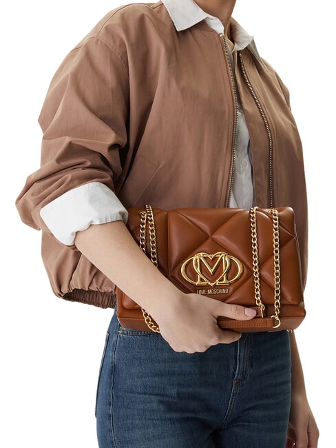 EMBOSSED Borsa a spalla / a tracolla castagna - Borse Donna
