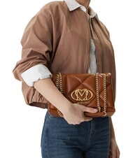 LOVE MOSCHINO EMBOSSED Borsa a spalla / a tracolla castagna - Borse Donna - 2