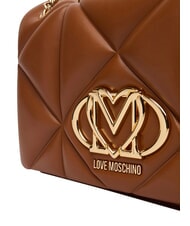 LOVE MOSCHINO EMBOSSED Borsa a spalla / a tracolla castagna - Borse Donna - 5