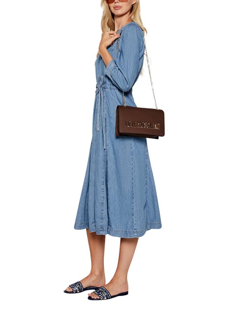 BOLD LOVE Borsa a spalla, con catena castagna - Borse Donna