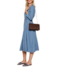 LOVE MOSCHINO BOLD LOVE Borsa a spalla, con catena castagna - Borse Donna - 2