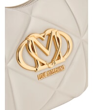 LOVE MOSCHINO EMBOSSED Borsa a spalla avorio - Borse Donna - 5