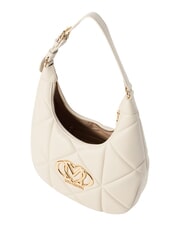 LOVE MOSCHINO EMBOSSED Borsa a spalla avorio - Borse Donna - 3