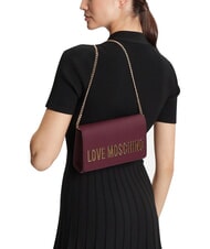 LOVE MOSCHINO SMART DAILY Pochette con catena vino - Borse Donna - 2