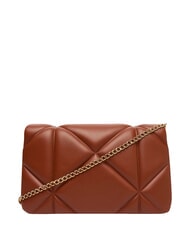 LOVE MOSCHINO EMBOSSED Borsa mini a spalla, con catena castagna - Borse Donna - 4
