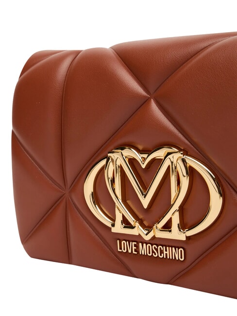 EMBOSSED Borsa mini a spalla, con catena castagna - Borse Donna