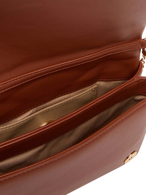 EMBOSSED Borsa mini a spalla, con catena castagna - Borse Donna