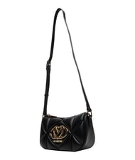 LOVE MOSCHINO EMBOSSED Borsa a tracolla, doppia portabilit&agrave; Nero - Borse Donna - 4