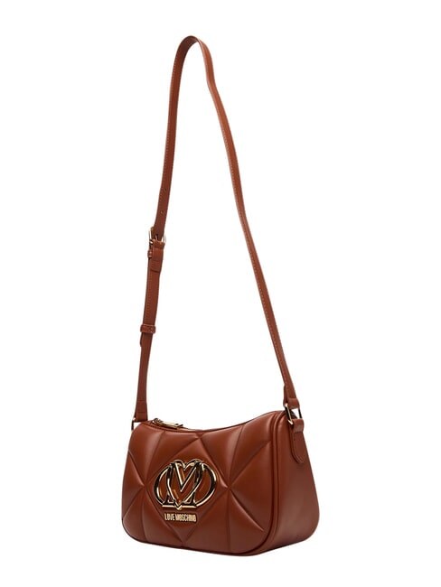 EMBOSSED Borsa a tracolla, doppia portabilit&agrave; castagna - Borse Donna