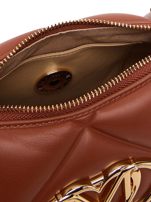 EMBOSSED Borsa a tracolla, doppia portabilit&agrave; castagna - Borse Donna