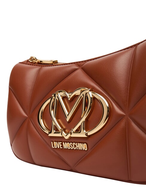 EMBOSSED Borsa a tracolla, doppia portabilit&agrave; castagna - Borse Donna