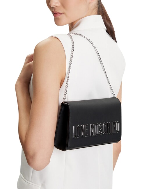 SMART DAILY Pochette con catena Nero/nero - Borse Donna