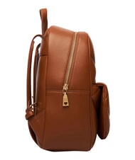 LOVE MOSCHINO EMBOSSED Zaino con tasca frontale castagna - Borse Donna - 3