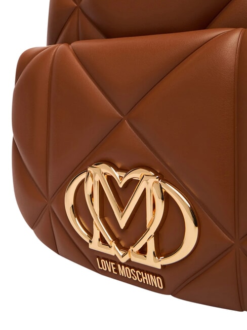 EMBOSSED Zaino con tasca frontale castagna - Borse Donna