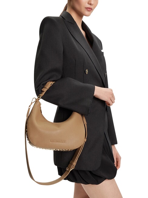 GIANT Borsa sacca a spalla piccola beige - Borse Donna