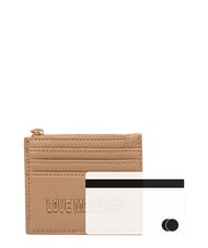 LOVE MOSCHINO SIGNATURE Porta carte con portamonete beige - Portafogli Donna - 3
