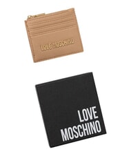 LOVE MOSCHINO SIGNATURE Porta carte con portamonete beige - Portafogli Donna - 4