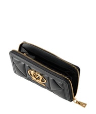 LOVE MOSCHINO EMBOSSED Portafoglio large zip around Nero - Portafogli Donna - 3