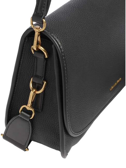 HOLMES Borsa a spalla, con tracolla, in pelle black - Borse Donna
