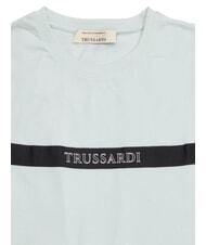 TRUSSARDI DIGITAL LEVRIERO T-shirt a manica corta, in cotone azure - T-shirt Uomo - 2
