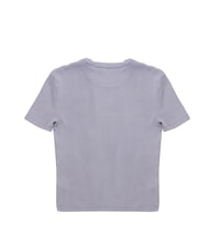 CALVIN KLEIN WASHED WOVEN LABEL T-shirt a manica corta, in cotone purple - T-shirt e Top Donna - 3