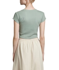 CALVIN KLEIN WOVEN LABEL T-shirt a manica corta, in cotone - T-shirt e Top Donna