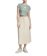 CALVIN KLEIN WOVEN LABEL T-shirt a manica corta, in cotone grey - T-shirt e Top Donna - 4