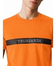 TRUSSARDI DIGITAL LEVRIERO T-shirt a manica corta, in cotone orange - T-shirt Uomo - 3