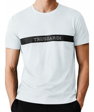 TRUSSARDI DIGITAL LEVRIERO T-shirt a manica corta, in cotone azure - T-shirt Uomo - 3