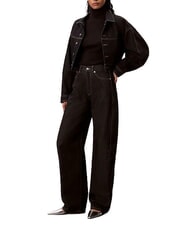 CALVIN KLEIN CK JEANS Maglia a collo alto, maniche lunghe ck black - Maglie Donna - 3