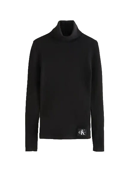 CK JEANS Maglia a collo alto, maniche lunghe ck black - Maglie Donna