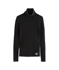 CALVIN KLEIN CK JEANS Maglia a collo alto, maniche lunghe ck black - Maglie Donna - 6