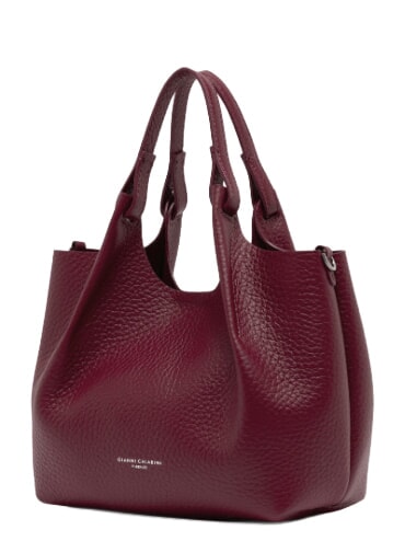 DUA Borsa a spalla, in pelle antique ruby - Borse Donna