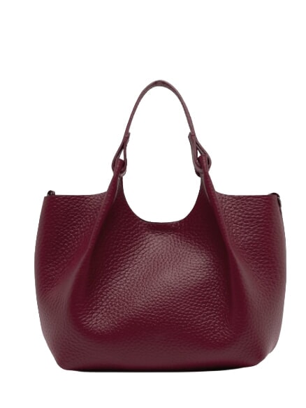 DUA Borsa a spalla, in pelle antique ruby - Borse Donna