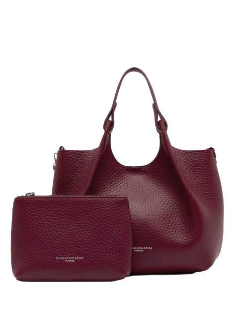 DUA Borsa a spalla, in pelle antique ruby - Borse Donna