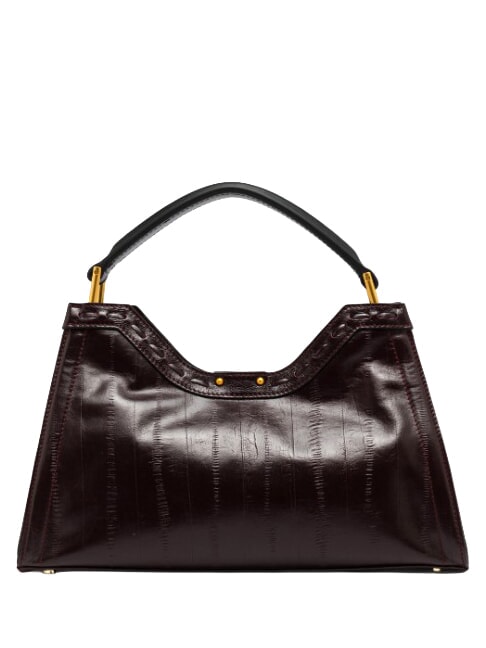 AURORA Borsa a mano con tracolla, in pelle antique ruby - Borse Donna