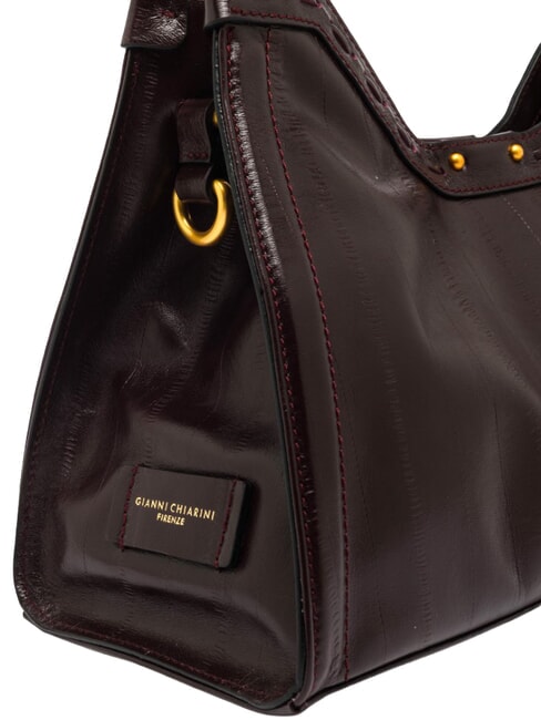 AURORA Borsa a mano con tracolla, in pelle antique ruby - Borse Donna