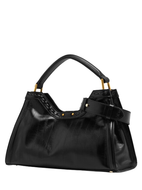 AURORA Borsa a mano con tracolla, in pelle Nero - Borse Donna