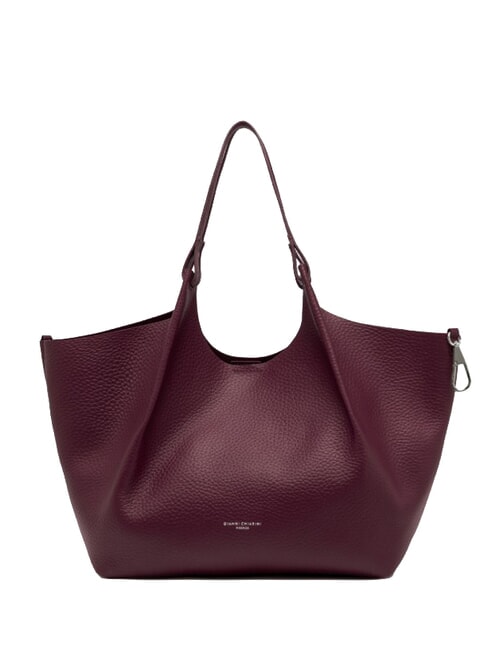 DUA Borsa a spalla grande in pelle antique ruby - Borse Donna