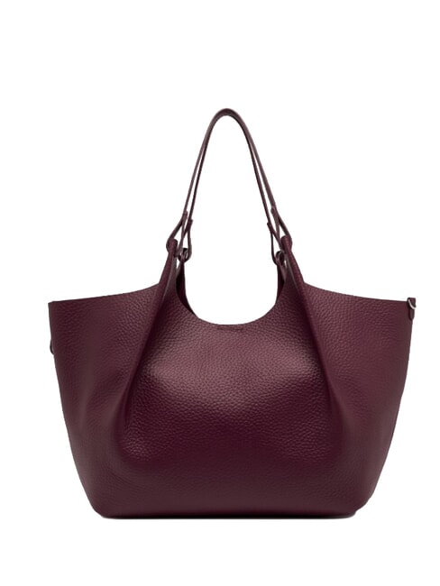 DUA Borsa a spalla grande in pelle antique ruby - Borse Donna